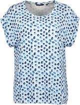 Blue Seven dames shirt - shirt dames - 105811 - blauw/wit print - KM - maat 46