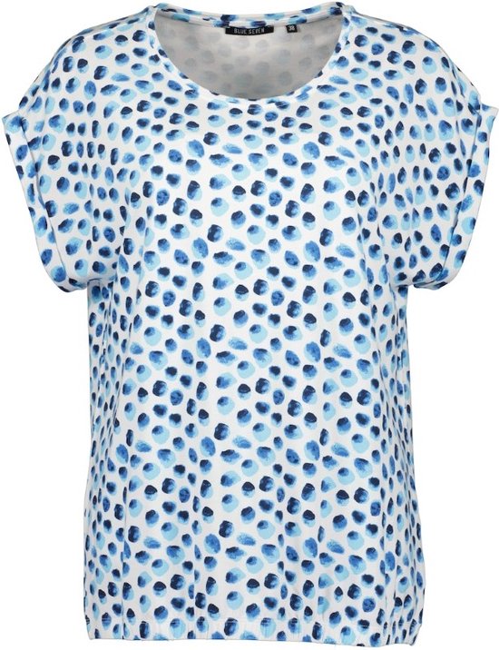Blue Seven dames shirt - shirt dames - 105811 - blauw/wit print - KM - maat 46
