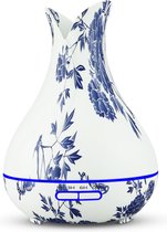 Aroma Diffuser Delftsblauw + 10ML Essentiele Olie - Luchtbevochtiger Aromatherapie - Geurverspreider - 400 ML