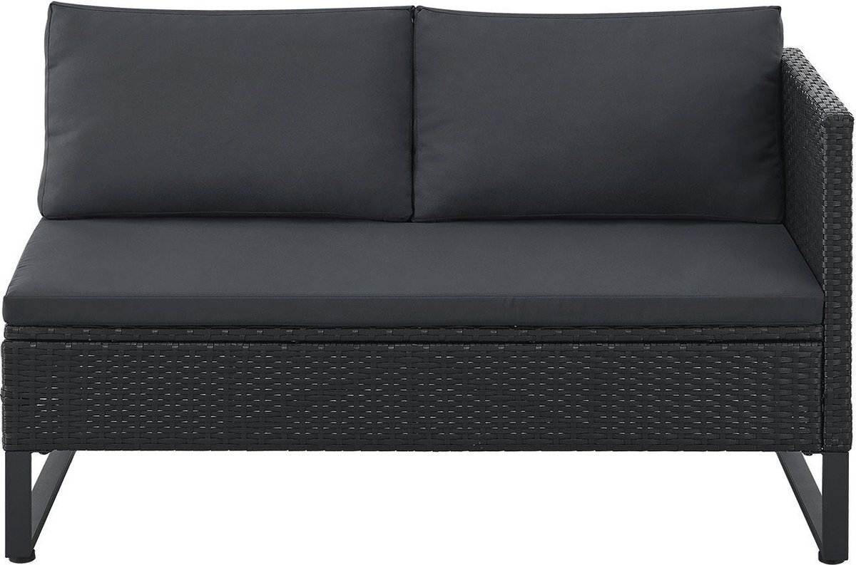Juskys Loungeset / Tuinset Santorini - Polyrotan - Zwart thumbnail 4