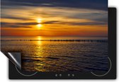 Chefcare Inductie Beschermer Zonsondergang in de Zee - 80x52 cm - Afdekplaat Inductie - Kookplaat Beschermer - Inductie Mat