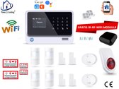 Home-Locking draadloos smart alarmsysteem wifi,gprs,sms en kan werken met spraakgestuurde apps. AC05-10