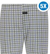 Gentiquity® - Wijde boxershort - Extra Stretch - 100% Katoen - Ruitjes - Maat S - 5 stuks