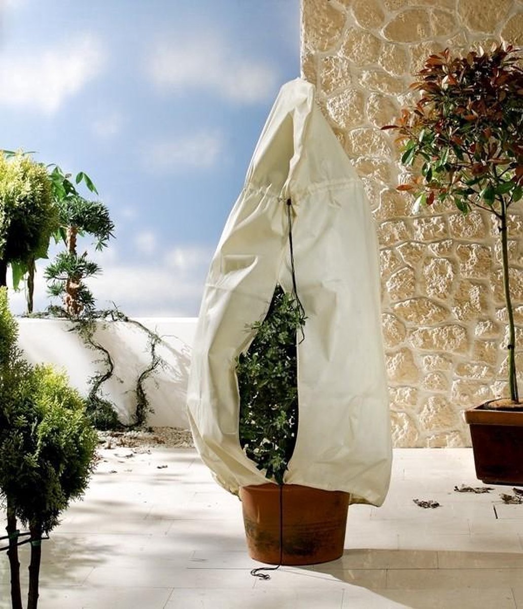 UniEgg® (2x) Premium Winterhoes XXL - voordeelpak (2) Potplanten beschermer Jumbo, 180 x 120 cm - Plantenhoes tegen vorst - Vliesdoek - Extra voordelig- 2 stuks - Duurzaam - Ritssluiting - H: 180 x B: 120cm