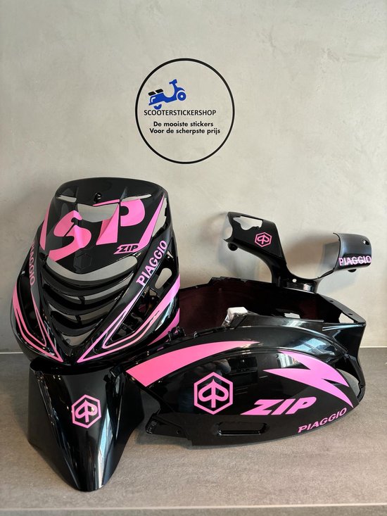 Foto: Piaggio zip sp pakket piaggio zip accessoire scooter accessoires scooter stickers stickerpakket roze