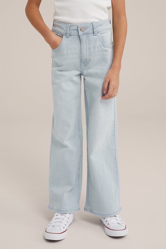 WE Fashion Meisjes wide leg jeans met stretch