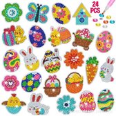 45 stuks diamantschilderstickers, 5D diamond painting-set, Pasen, voor