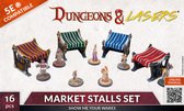 Dungeons and Lasers - MARKET STALLS SET - RPG Terrein - Roleplaying Games - Geschikt voor DND 5E