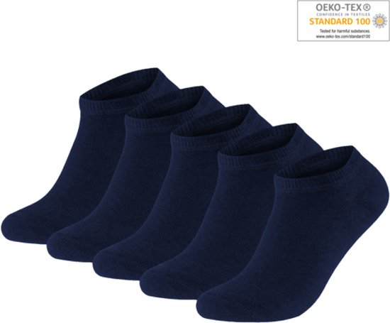 Gianvaglia 5-paar sneaker sokken - Unisex - Blauw