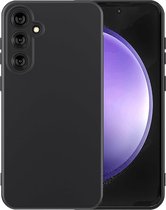 Hoesje geschikt voor Samsung A54 Hoesje Zwart - Zwart hoesje geschikt voor Samsung A54 5G Siliconen Hoesje Case Cover - A54 - Met Extra Camera Bescherming - Zwart