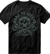 PRIDEorDie T-shirt HARD TO DEFEAT Katoen Zwart maat S
