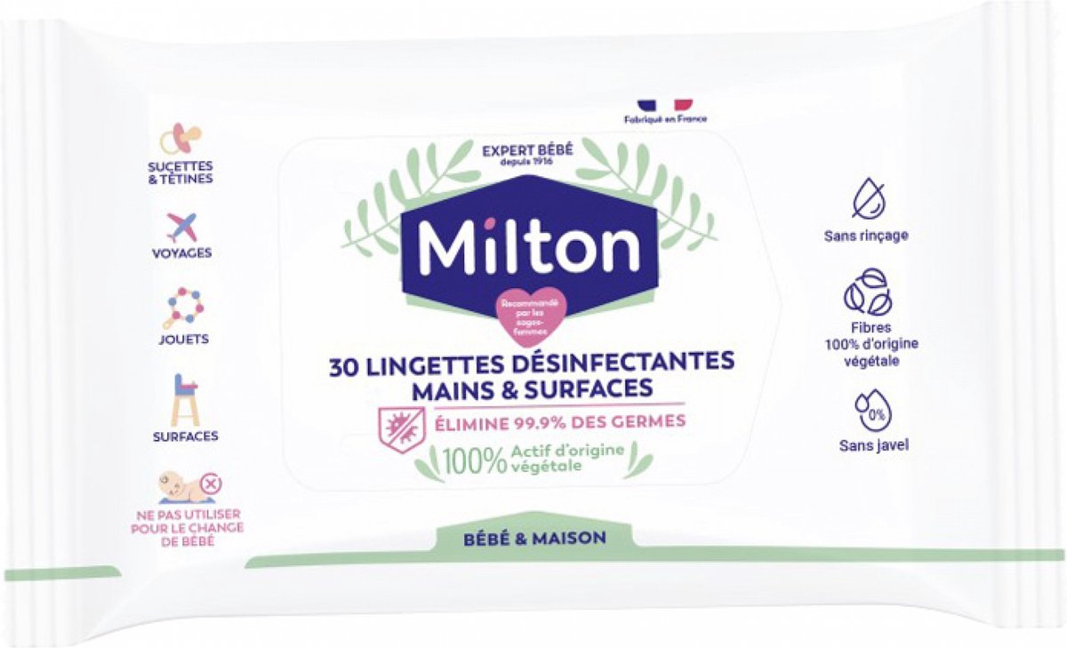 Goedkoopste Milton Antibacterial Surface Wipes (30s