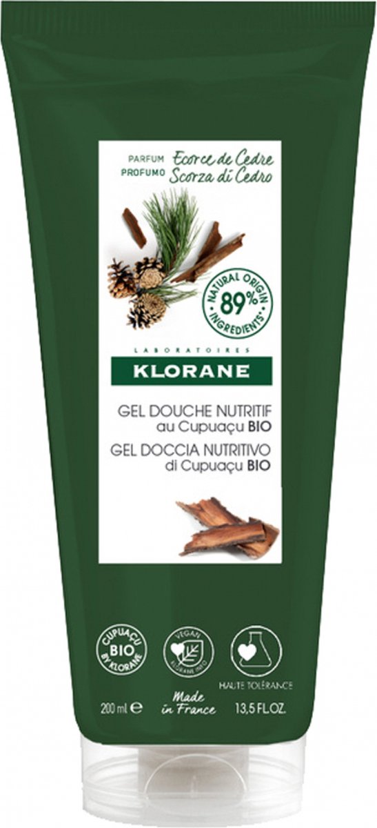Klorane - Douchegel met BIO Cupuaçu - Cederschors - Alle huidtypes