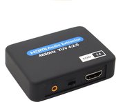 HDMI Audio Extractor 2K/4K - Ondersteuning Toslink (SPDIF) Optische Audio-Uitgang + 3,5 mm Audio - Inclusief Usb Kabel - Zwart