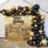 Ballonnenboog Goud & Zwart – 130 stuks - Decoratiepakket - Ballonnen verjaardag – Versiering – Kerst – Oud en nieuw – Complete set - Decoratie - Feest - Kant en klaar pakket - Decoratie pakket