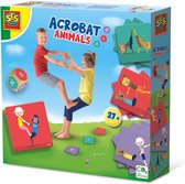 SES - Acrobaat dieren - doe de dieren op de 27 speelkaarten na - met dobbelsteen van hout - binnen of buiten spelen
