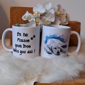 Mok Labrador met tekst - hondenliefhebber - dogmam - dogdad - cadeau - zus - broer - vriendin - puppy - koffiemok - theemok - verjaardag