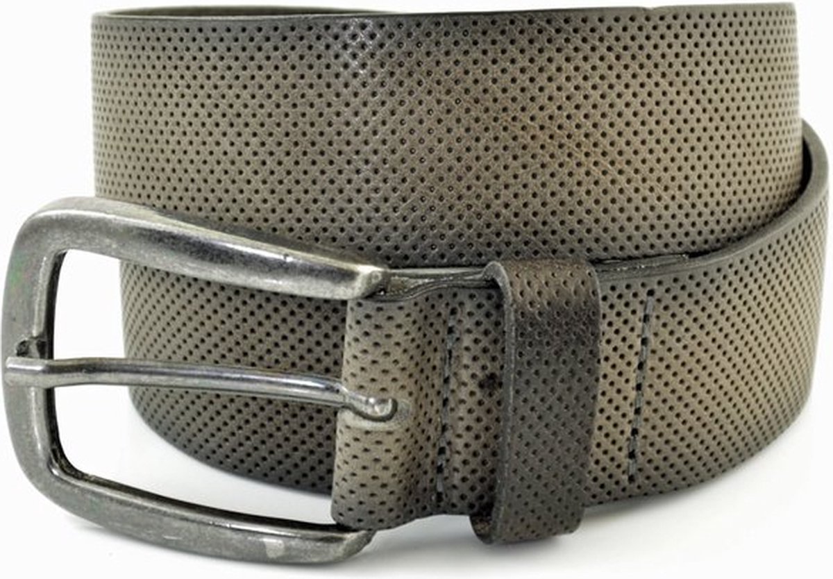 4CM BREDE TAUPE CORNERSTONE RIEM GEMAAKT MET SOEPEL EN HOOGWAARDIG LEER. MAAT 105