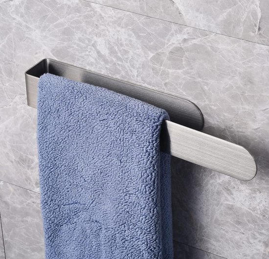 Decopatent® Handdoekrek met Legplank - Badkamer - Zonder boren - Wand