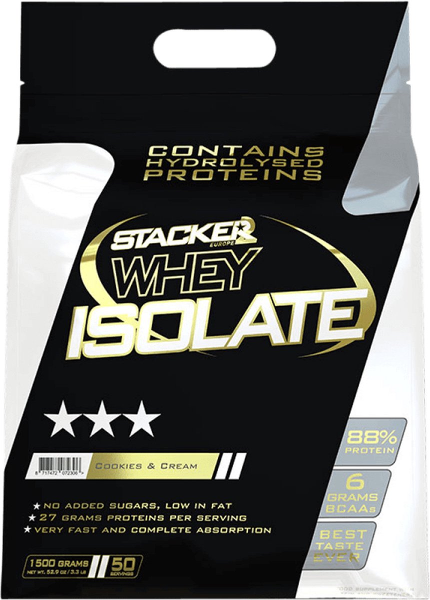 Stacker 2 - Whey Isolate - 1500 Gram - Cookies & Cream