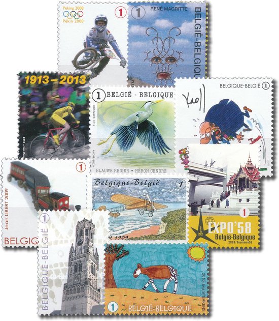 Bpost - BE1 - Paquet original de 100 timbres-poste très variés - Envoi en  Belgique -... | bol
