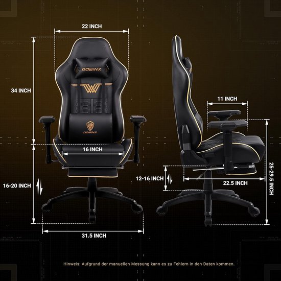 Dowinx Gamingstoel van stof met veerkussen, massagelenensteun bureaustoel met voetensteun voor volwassenen, ergonomische gamingstoel groot en hoog voor kantoorgaming 135KG, Beige Dowinx Gamingstoel van stof met veerkussen, massagelenensteun bureaustoel met voetensteun voor volwassenen, ergonomische gamingstoel groot en hoog voor kantoorgaming 135KG, Beige