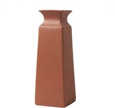 Vase marron moderne en terre cuite mate 20 cm