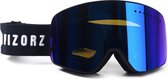 Masque de ski Vizorz avec visière Grijs/ Blauw - Y compris étui rigide et housse de rangement