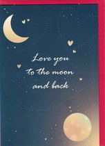 Carte - Valentine -je t'aime jusqu'à la lune et retour-SVS23-A