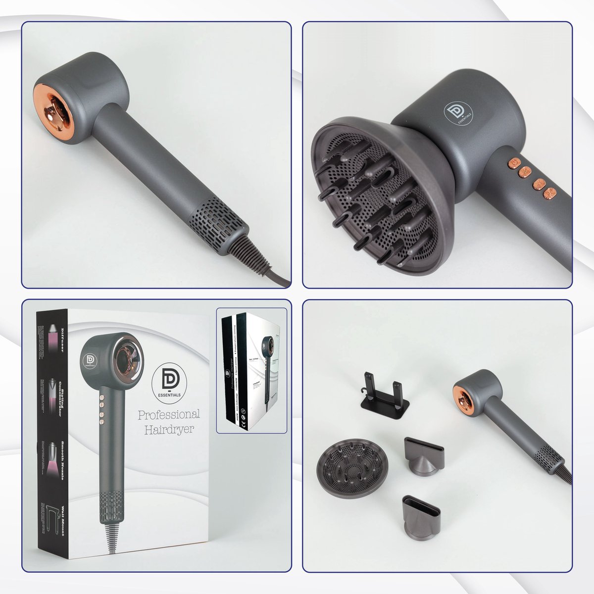 D-essentials® Super Hairdryer Föhn met Diffuser - afbeelding 3