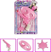 Cowgirl Setje Roze - Meisjes - Speelgoed voor Kinderen - Verkleden - Verkleedaccessoires - Roze - 20 Centimeter - Carnaval