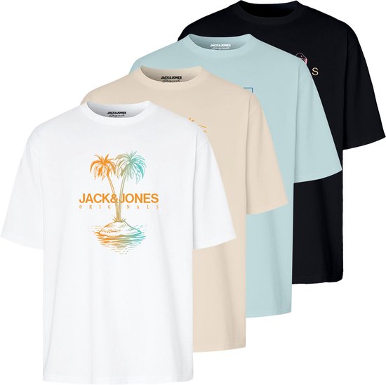 JACK&JONES JORLAFAYETTE TEE SS CREW NECK 2 4PK MP Heren T-shirt - Maat XL