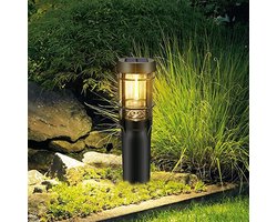 Solar padverlichting 'Saturn' - Set van 2 - Buitenlamp - Tuinverlichting op zonne-energie - Zwart