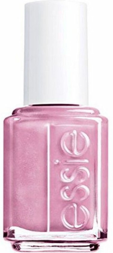 Essie nagellakflesje met lichtroze nagellak en een wit dopje.