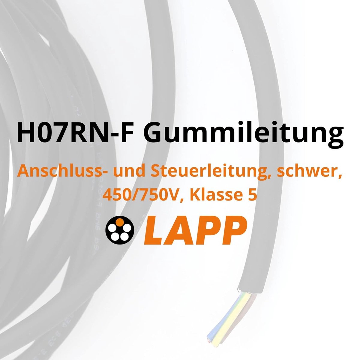 LAPP H07RN-F Gummikabel 10 Meter – 2x4 Mm², ölbeständig, UV-stabil, Für Außenbereich
