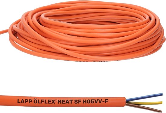 10 mètres Lapp 00275923 Ölflex SF H05VV- F Câble électrique en PVC 4x0, 75 mm² I câble de connexion 4 conducteurs I câble de connexion 4G0, 75 I câble d'alimentation orange
