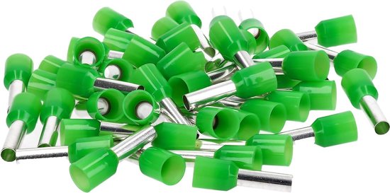 100 pièces Kalitec AE1618GN embouts isolés 0 mm² 18 mm de long vert I Fabriqué en Allemagne I Qualité industrielle