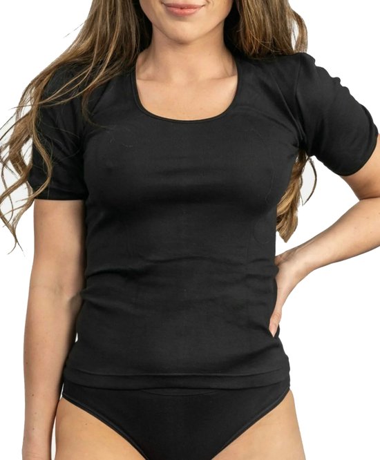 HL-tricot dames T-shirt korte mouw Timeless - XL - Zwart