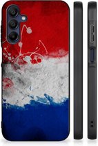 Mobiel TPU Hard Case Geschikt voor Samsung Galaxy A15 Telefoon Hoesje met Zwarte rand Nederlandse Vlag