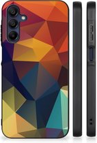 Doorzichtig Hoesje Geschikt voor Samsung Galaxy A15 Siliconen Back Cover met Zwarte rand Polygon Color