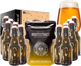 SIMPELBROUWEN® - Bottelset met Blond Bierbrouwpakket - Zelf bier brouwen pakket - Startpakket - Gadgets Mannen - Cadeau - Cadeau voor Mannen en Vrouwen - Bier - Verjaardag - Cadeau voor man - Verjaardag Cadeau Mannen