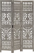 vidaXL-Kamerscherm-3-panelen-handgesneden-120x165-cm-mangohout-grijs