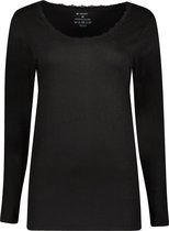 Gino Santi Dames Thermo Shirt lace Lange Mouw Zwart | Maat S