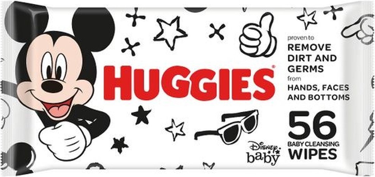 Goedkoopste Huggies - Billendoekjes - All Over Clean - Mickey Mouse - 1 x 56 - 56 stuks