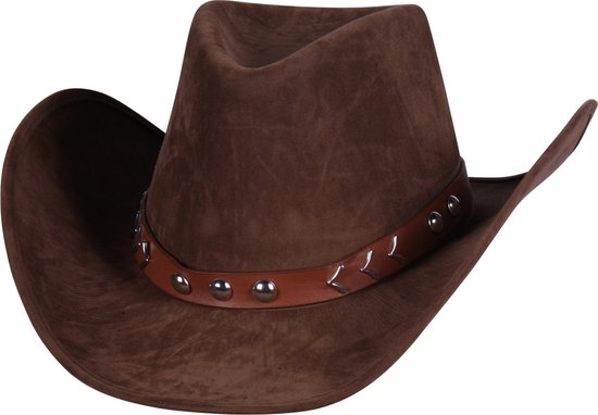 Foto: Cowboyhoed ames cowboy dames en heren een stuk one size bruin