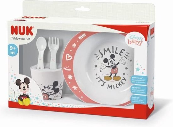 NUK kinderservies set Mickey - plastic, magnetron- en vaatwasserbestendig. van Nuk — afbeelding 4