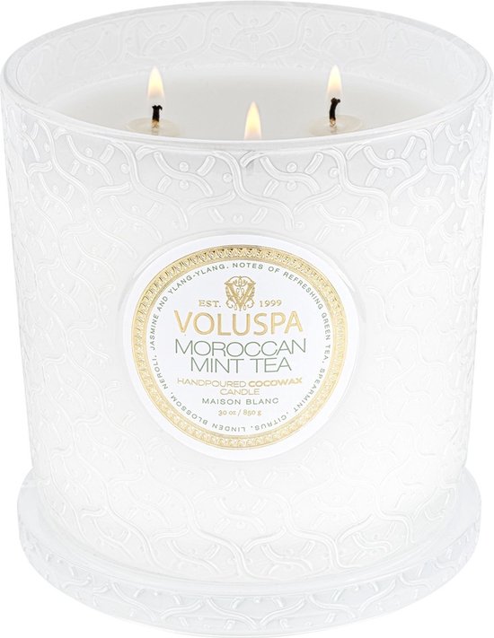 Voluspa Geurkaars Maison Blanc Moroccan Mint Tea Luxe Candle