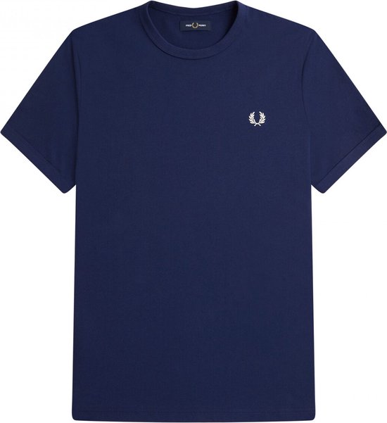 Fred Perry - Ringer T-Shirt - Donkerblauw T-Shirt-L