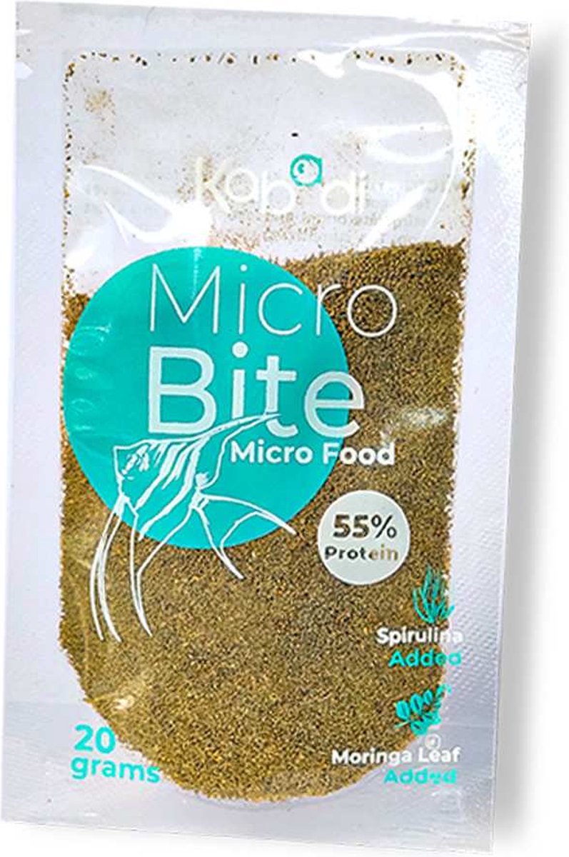 Kabadi Micro Bite - Visvoer voor jongbroed en nano vissen - Micro pellets - Extra Proteïne