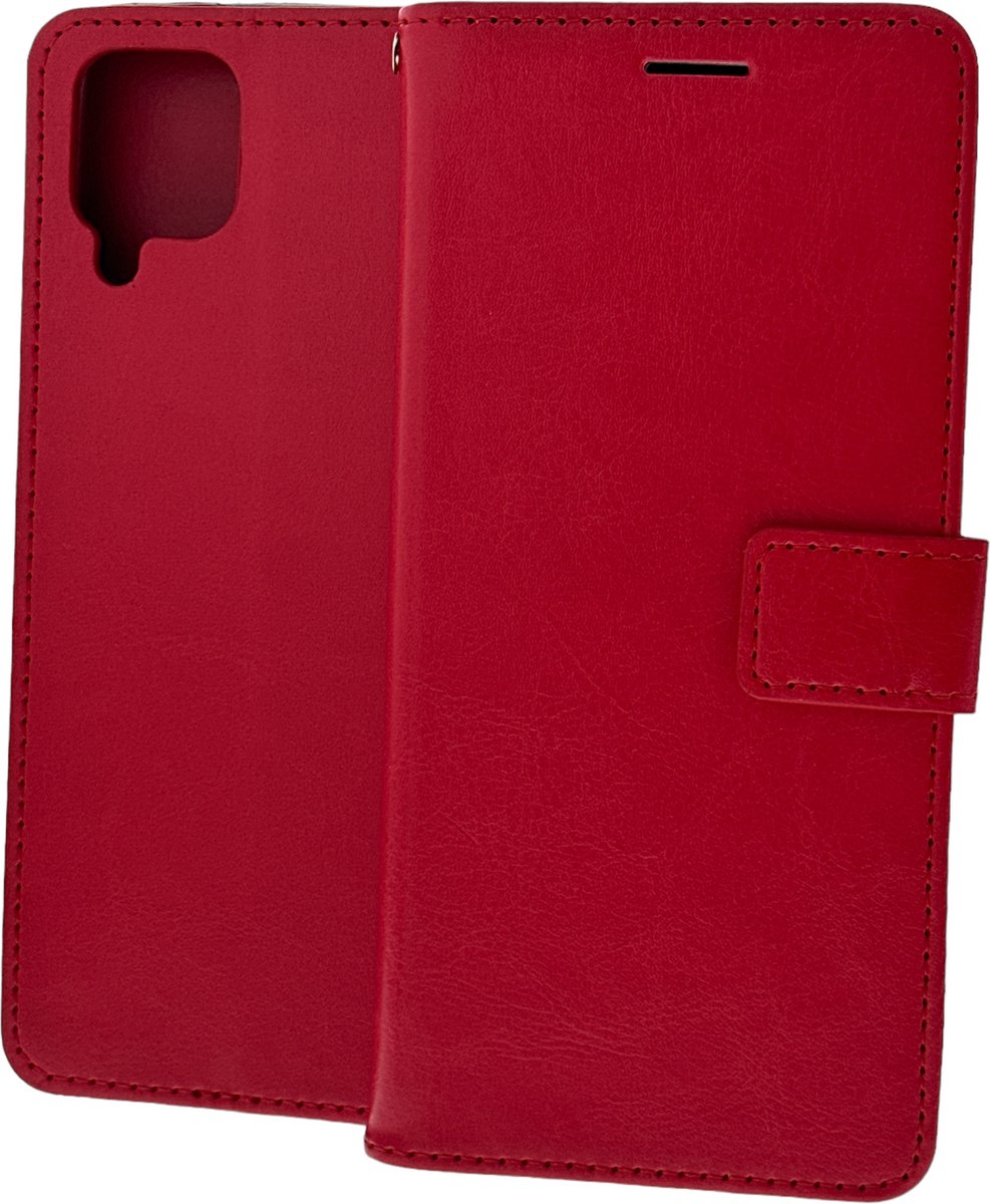 Portemonnee Book Case Hoesje Geschikt voor: Samsung Galaxy A12 rood